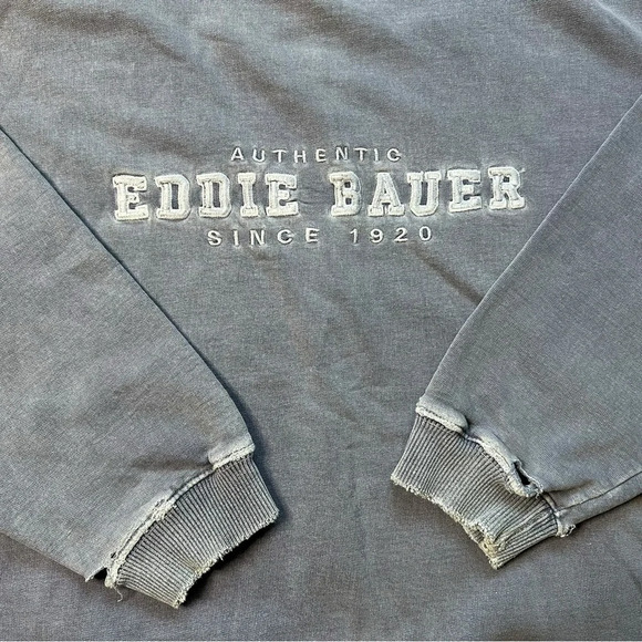 Vintage Eddie Bauer Gray Crewneck Sweatshirt Men’s L Made in Canada - Picture 3 of 6